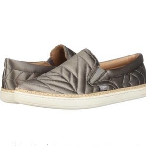 UGG Soleda Silk Quilted Sneakers Elephant Sz 7